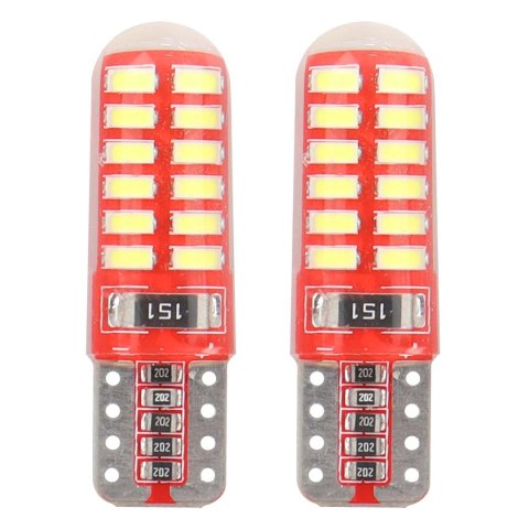 ŻARÓWKI LED CANBUS 24SMD 3014 T10E W5W SILCA WHITE 12V AMIO-01444 ŻARÓWKI LED CANBUS 24SMD 3014 T10E W5W SILCA WHITE 12V AMIO-01444