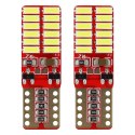 ŻARÓWKI LED CANBUS 24SMD 4014 T10E W5W WHITE 12V 24V AMIO-01287