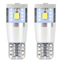 ŻARÓWKI LED CANBUS 3SMD 2835 T10E W5W ALU WHITE 12V 24V AMIO-01637