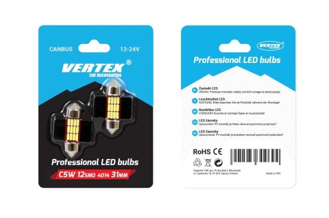 ŻARÓWKI LED CANBUS 4014 12SMD FESTOON C5W C10W C3W 31MM WHITE 12V 24V AMIO-01631 ŻARÓWKI LED CANBUS 4014 12SMD FESTOON C5W C10W C3W 31MM WHITE 12V 24V AMIO-01631
