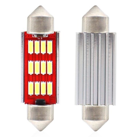 ŻARÓWKI LED CANBUS 4014 12SMD FESTOON C5W C10W C3W 41MM WHITE 12V 24V AMIO-01291 ŻARÓWKI LED CANBUS 4014 12SMD FESTOON C5W C10W C3W 41MM WHITE 12V 24V AMIO-01291