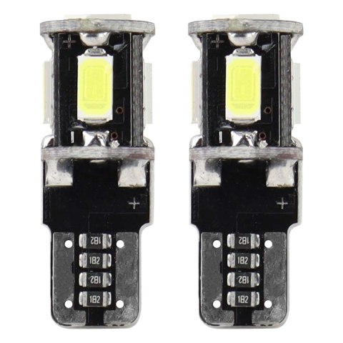 ŻARÓWKI LED CANBUS 5SMD 5730 T10 W5W WHITE AMIO-01628 ŻARÓWKI LED CANBUS 5SMD 5730 T10 W5W WHITE AMIO-01628