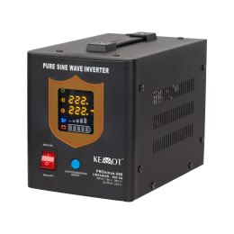 ZASILACZ AWARYJNY KEMOT PROSINUS-500  PRZETWORNICA Z CZYSTYM  PRZEBIEGIEM SINUSOIDALNYM I FUNKCJĄ ŁADOWANIA 12V 230V 500VA/300W - 