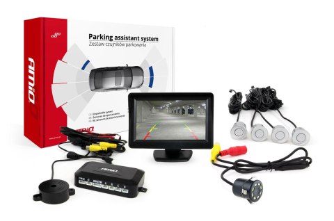ZESTAW CZUJNIKÓW PARKOWANIA TFT01 4,3" Z KAMERĄ HD-308-LED 4 SENSORY SREBRNE ZESTAW CZUJNIKÓW PARKOWANIA TFT01 4,3" Z KAMERĄ HD-308-LED 4 SENSORY SREBRNE