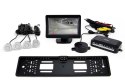 ZESTAW CZUJNIKÓW TFT01 4,3" Z KAMERĄ CAM-402 LED 4 SENSORY SREBRNE