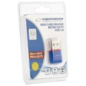 EA134B CZYTNIK KART MICRO SD USB NIEBIESKI ES PERANZA