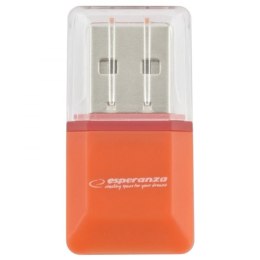 EA134O CZYTNIK KART MICRO SD USB  POMARAŃCZOWY ES PERANZA