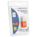 EA134O CZYTNIK KART MICRO SD USB  POMARAŃCZOWY ES PERANZA