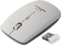 EM120W MYSZ BEZ PRZEWODOWA 2.4GHZ 4D O PTYCZNA USB SATURN BIAŁA