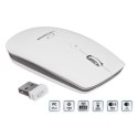 EM120W MYSZ BEZ PRZEWODOWA 2.4GHZ 4D O PTYCZNA USB SATURN BIAŁA
