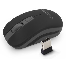 EM126EK MYSZ BEZ PRZEWODOWA 2.4GHZ 4D O PTYCZNA USB URANUS CZARNO-SZARA