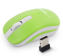 EM126WG MYSZ BEZ PRZEWODOWA 2.4GHZ 4D O PTYCZNA USB URANUS ZIELONO-BIAŁA
