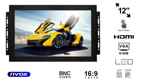 MONITOR DOTYKOWY O PEN FRAME LED 12CALI Z WEJŚCIEM VGA HDMI BNC... (NVOX OP1211T) MONITOR DOTYKOWY O PEN FRAME LED 12CALI Z WEJŚCIEM VGA HDMI BNC... (NVOX OP1211T)