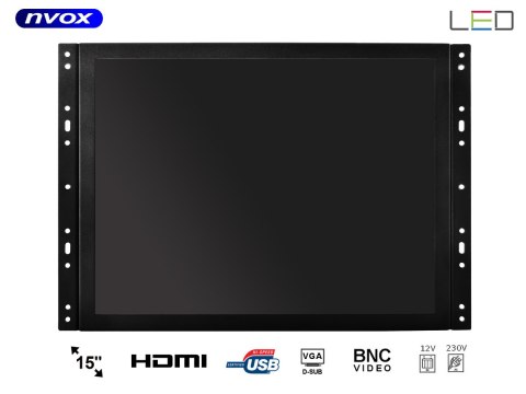 MONITOR O PEN FRAME LCD 15CALI CALI LED VGA HDMI DVI 12V 230V... (NVOX OP1500VH) MONITOR O PEN FRAME LCD 15CALI CALI LED VGA HDMI DVI 12V 230V... (NVOX OP1500VH)