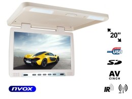 MONITOR  PODWIESZANY  PODSUFITOWY LCD 20CALI CALI LED IR FM USB SD... (NVOX RF2090U BE)