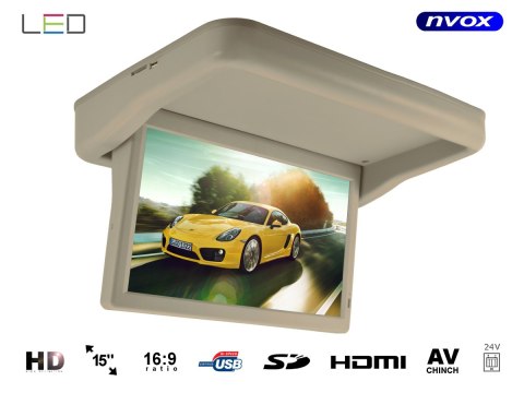 MONITOR PODWIESZANY PODSUFITOWY AUTOMATYCZNIE O PUSZCZANY LED HD 15CALI HDMI USB SD VIDEO-IN 24V. MONITOR PODWIESZANY PODSUFITOWY AUTOMATYCZNIE O PUSZCZANY LED HD 15CALI HDMI USB SD VIDEO-IN 24V.