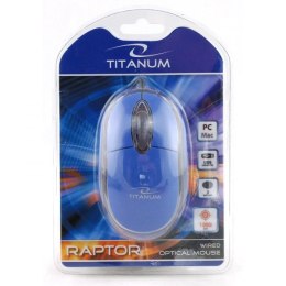 TM102B MYSZ  PRZEWODOWA 3D O PTYCZNA USB RA PTOR NIEBIESKA TITANUM