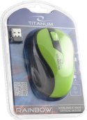TM114G MYSZ BEZ PRZEWODOWA 2.4GHZ 3D O PTYCZNA USB RAINBOW ZIELONA