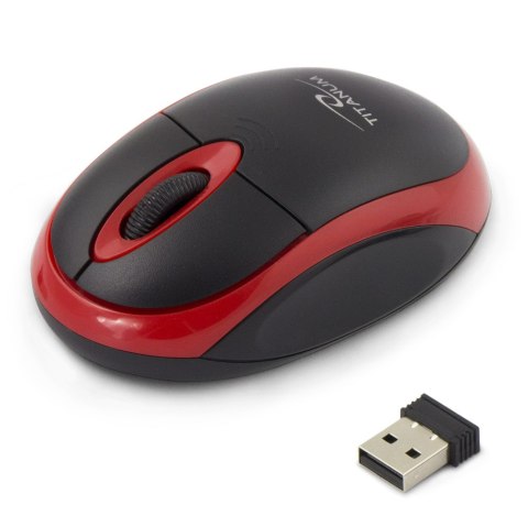 TM116R MYSZ BEZ PRZEWODOWA 2.4GHZ 3D O PTYCZNA USB VULTURE CZARNO-CZERWONA TM116R MYSZ BEZ PRZEWODOWA 2.4GHZ 3D O PTYCZNA USB VULTURE CZARNO-CZERWONA