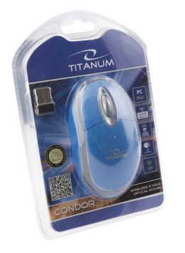 TM120B MYSZ BEZ PRZEWODOWA 2.4GHZ 3D O PTYCZNA USB CONDOR NIEBIESKA