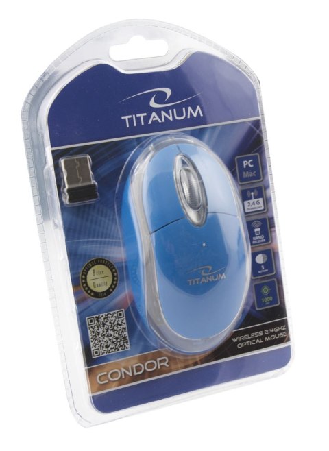 TM120B MYSZ BEZ PRZEWODOWA 2.4GHZ 3D O PTYCZNA USB CONDOR NIEBIESKA TM120B MYSZ BEZ PRZEWODOWA 2.4GHZ 3D O PTYCZNA USB CONDOR NIEBIESKA