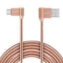 KABEL USB - WTYK KĄTOWY TY PU C 1M 3A KRUGER&MATZ