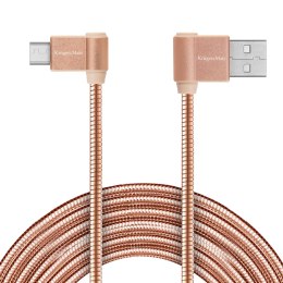 KABEL USB - WTYK KĄTOWY TY PU C 1M 3A KRUGER&MATZ