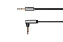 KABEL JACK 3.5 KĄTOWY - JACK 3.5  PROSTY S PRĘŻYNKA KRUGER&MATZ BASIC