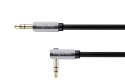 KABEL WTYK KĄTOWY - WTYK  PROSTY JACK 3.5 STEREO 1.0M KRUGER&MATZ