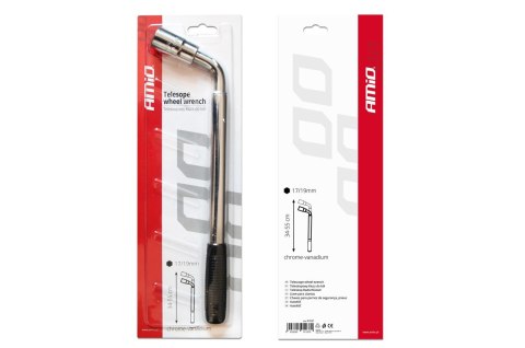 KLUCZ DO KÓŁ TELESKO POWY TWW 17 MM 19 MM AMIO-01037 KLUCZ DO KÓŁ TELESKO POWY TWW 17 MM 19 MM AMIO-01037