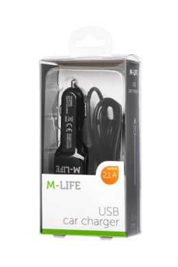 ŁADOWARKA SAMOCHODOWA M-LIFE DO A P PLE IPHONE, IPAD + USB 2100 MA