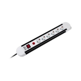 LISTWA SIECIOWA REBEL 6 GNIAZD TY PU NIEMIECKIEGO, KABEL 3M (3x1,5)