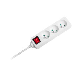 PRZEDŁUŻACZ BIAŁY REBEL Z  PRZEŁĄCZNIKIEM 3 GNIAZDA - 5M (1,5MM)