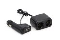 ROZGAŁĘŹNIK ROZGAŁĘZIACZ ZA PALNICZKI SOC1 2+1 USB AMIO-01029