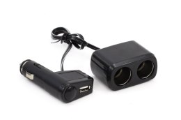 ROZGAŁĘŹNIK ROZGAŁĘZIACZ ZA PALNICZKI SOC1 2+1 USB AMIO-01029