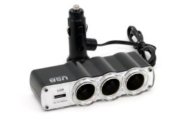 ROZGAŁĘŹNIK ROZGAŁĘZIACZ ZA PALNICZKI SOC4 3+1 USB AMIO-01031