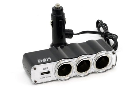 ROZGAŁĘŹNIK ROZGAŁĘZIACZ ZA PALNICZKI SOC4 3+1 USB AMIO-01031 ROZGAŁĘŹNIK ROZGAŁĘZIACZ ZA PALNICZKI SOC4 3+1 USB AMIO-01031
