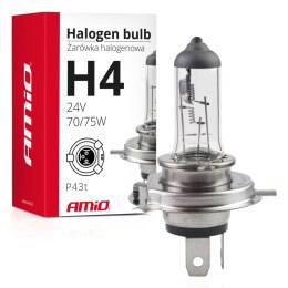 ŻARÓWKA HALOGENOWA H4 24V 70/75W FILTR UV (E8) AMIO-01267
