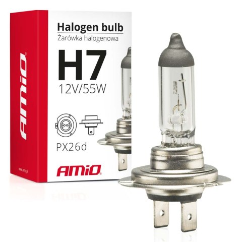 ŻARÓWKA HALOGENOWA H7 12V 55W FILTR UV (E8) AMIO-01156 ŻARÓWKA HALOGENOWA H7 12V 55W FILTR UV (E8) AMIO-01156