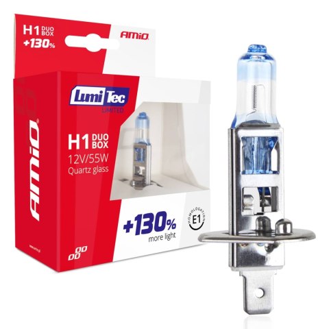 ŻARÓWKI HALOGENOWE H1 12V 55W LUMITEC LIMITED +130% DUO AMIO-01404 ŻARÓWKI HALOGENOWE H1 12V 55W LUMITEC LIMITED +130% DUO AMIO-01404