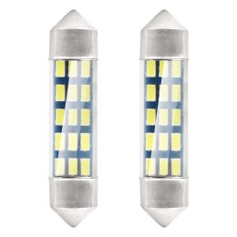 ŻARÓWKI LED STANDARD 3014 15SMD FESTOON C5W C10W C3W 39MM WHITE 12V AMIO-01091