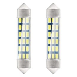 ŻARÓWKI LED STANDARD 3014 18SMD FESTOON C5W C10W C3W 41MM WHITE 12V AMIO-01092