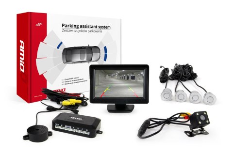 ZESTAW CZUJNIKÓW PARKOWANIA TFT01 4,3" Z KAMERĄ HD-315-LED 4 SENSORY SREBRNE ZESTAW CZUJNIKÓW PARKOWANIA TFT01 4,3" Z KAMERĄ HD-315-LED 4 SENSORY SREBRNE