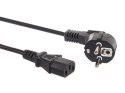KABEL ZASILAJĄCY MACLEAN, 3  PIN, IEC C13, WTYK EU, 1.5M, MCTV-691