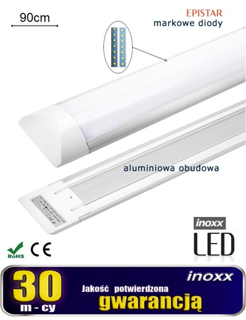 LAM PA LINIOWA NATYNKOWA PANEL LED SLIM 90CM 30W 3000K CIE PŁA LAM PA LINIOWA NATYNKOWA PANEL LED SLIM 90CM 30W 3000K CIE PŁA
