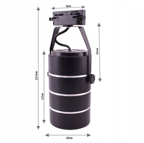 LAM PA SKLE POWA LED REFLEKTOR SZYNOWY JEDNOFAZOWY CZARNY 30W 2550 LM ŚWIATŁO ZIMNE 6000K LAM PA SKLE POWA LED REFLEKTOR SZYNOWY JEDNOFAZOWY CZARNY 30W 2550 LM ŚWIATŁO ZIMNE 6000K