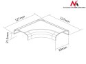 LISTWA MASKUJĄCA MACLEAN, DO KABLI, NAROŻNA, PLASTIK SYSTEMOWA, W 127x127x21,5 MM, MC-697