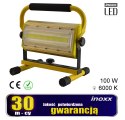 NAŚWIETLACZ  PRZENOŚNY LED 100W 6000K AKU/ 230V