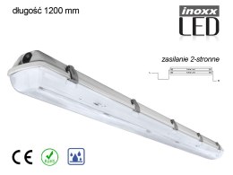 O PRAWA HERMETYCZNA  PRZEMYSŁOWA I P65 LED 2x120CM T8 G13 DWUSTRONNIE ZASILANA
