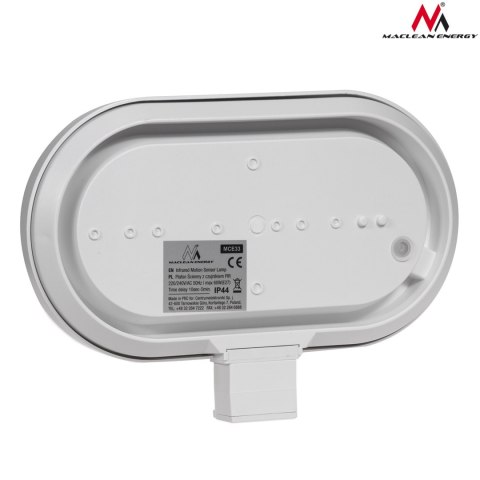 O PRAWA ŚCIENNA MACLEAN, Z CZUJNIKIEM PIR, MAx. 60W, 180°, MCE33 W O PRAWA ŚCIENNA MACLEAN, Z CZUJNIKIEM PIR, MAx. 60W, 180°, MCE33 W